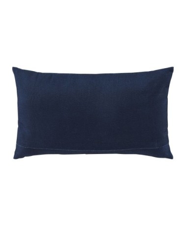 Coussin écru et bleu 30x50