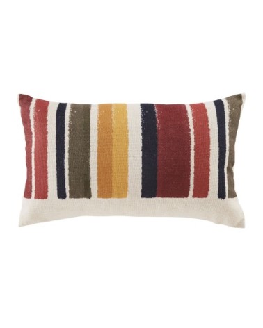 Coussin motifs multicolores 30x50