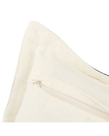 Housse de coussin en coton et lin écrus 40x40