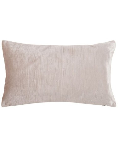 Housse de coussin en velours de polyester recyclé en relief beige 30x50