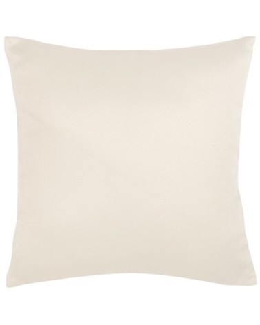 Housse de coussin tissée jacquard blanc crème 40x40