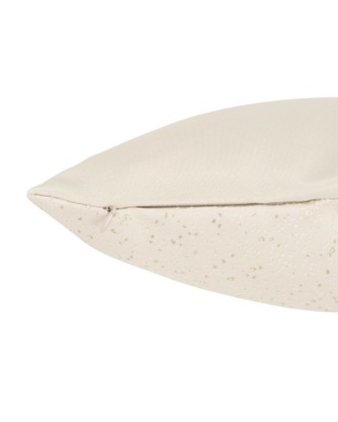 Housse de coussin tissée jacquard blanc crème 40x40