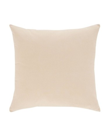 Coussin en coton broderie rose 45x45