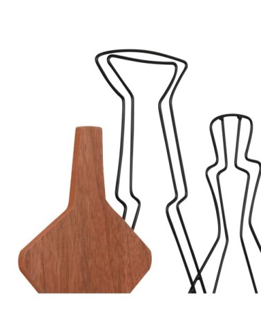 Déco murale marron, blanche et noire 60x35