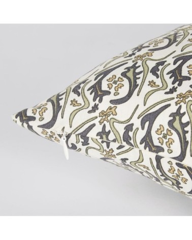 Coussin en coton imprimé multicolore 45x45