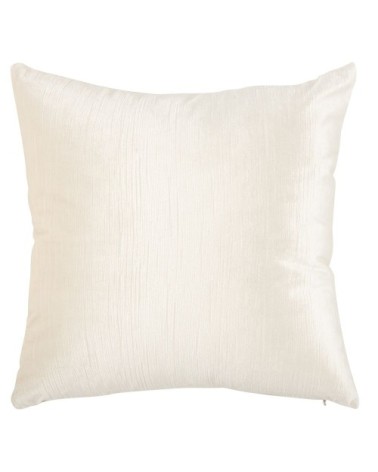 Housse de coussin en velours de polyester recyclé en relief beige 40x40
