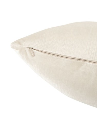 Housse de coussin en velours de polyester recyclé en relief beige 40x40
