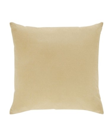 Coussin en coton imprimé vert kaki, beige, écru et gris anthracite 45x45
