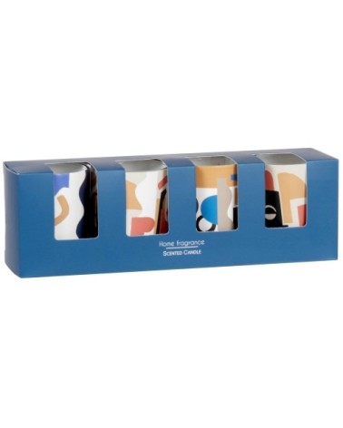 Coffret bougies parfumées en verre multicolores (4x45g)