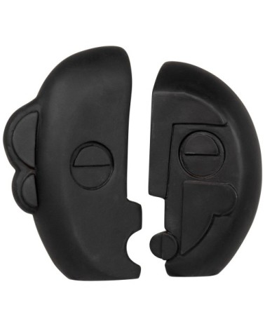 Statuette visage à assembler en ciment noir H19