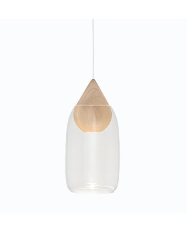 LIUKU DROP - Suspension en bois et verre transparent