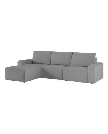 Canapé d'angle réversible 4 places tissu gris