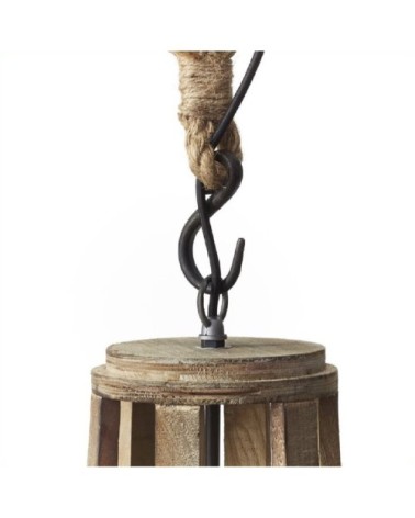 Suspension métal et bois D43cm