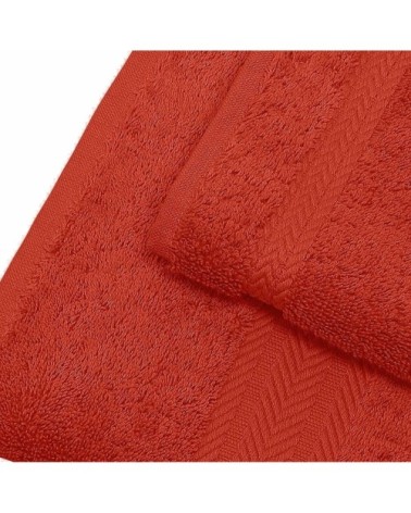 Drap de bain 550gr/m²  terracota 70x140 cm