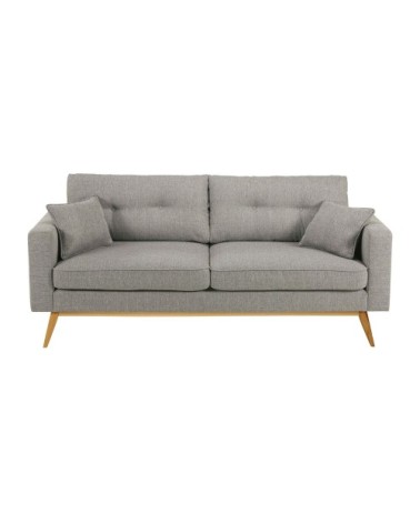 Canapé style scandinave 3 places gris clair