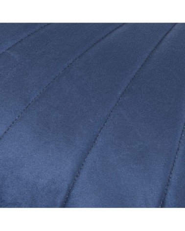 Coussin coquillage en velours de polyester recyclé bleu marine 40x30