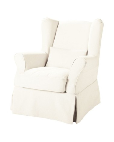 Fauteuil à housser blanc