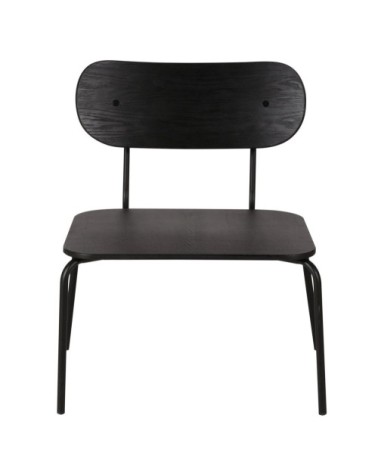 Fauteuil bois de frêne noir et structure métal