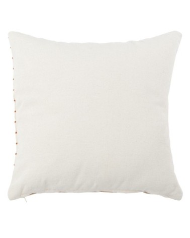 Housse de coussin en coton recyclé motifs jeu de rayures écrus et noir charbon 40x40