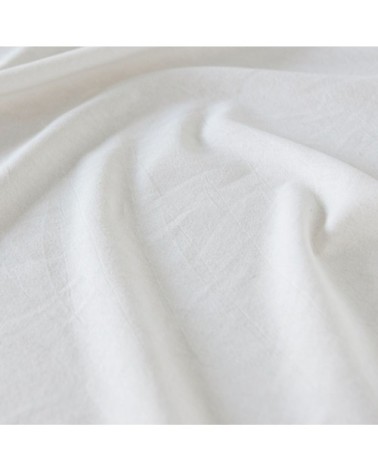 Nappe en coton blanc à franges 170x170