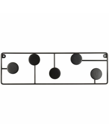 Patère 5 crochets en métal noir