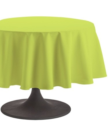 CAMBRAI - Nappe en coton traitée teflon kiwi 235 x 235