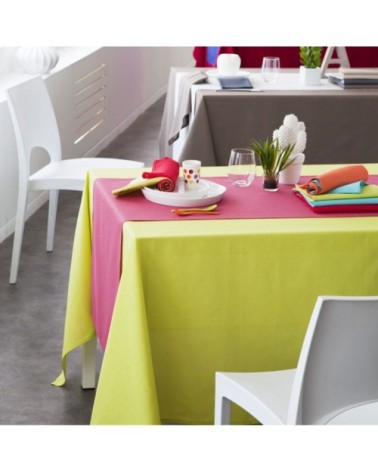 Nappe en coton traitee teflon griotte 180 x 300