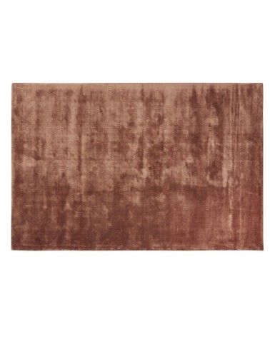 Tapis en viscose terracotta 140x200