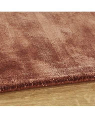 Tapis en viscose terracotta 140x200