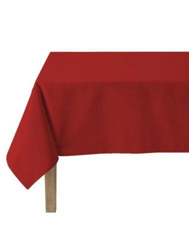 Nappe unie en polylin groseille 180 x 180