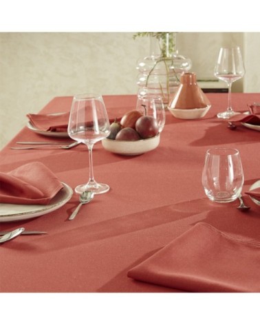 Nappe unie en polylin groseille 180 x 180
