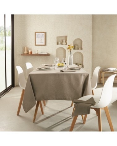 Nappe unie en polylin poivre 160 x 240