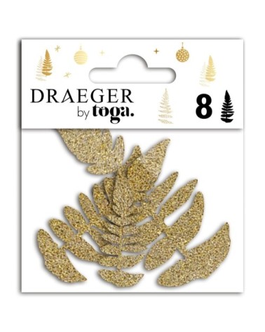 Die-cut sapins dorés de Noël