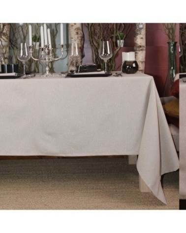 Nappe unie à paillettes coton lino 150 x 150