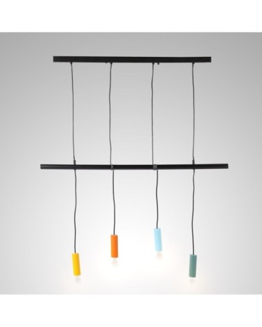 Suspension en fer et aluminium 4 couleurs