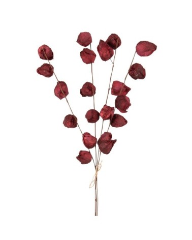 Tige de fleurs en papier bordeaux