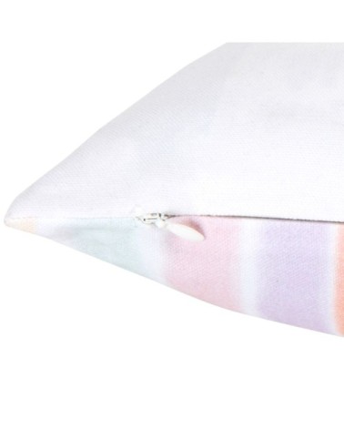 Housse de coussin en coton à rayures effet aquarelle multicolore 30x50