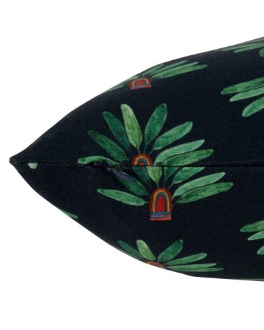 Housse de coussin en coton rouge et bleu marine, 40x40