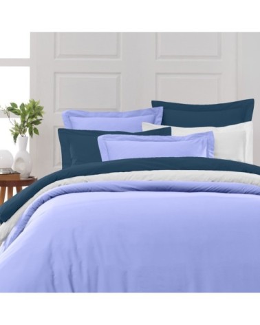 Lot de 2 taies d'oreiller en percale de coton blanc 65x65 cm