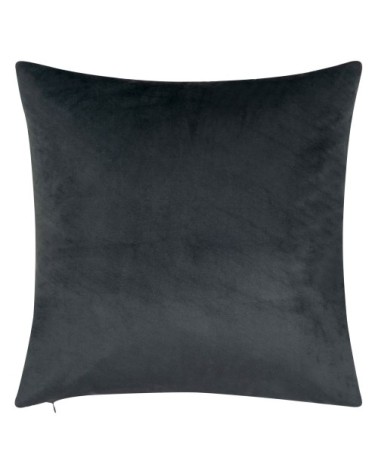 Housse de coussin imprimé feuillages en suédine verte, jaune et brique 40x40