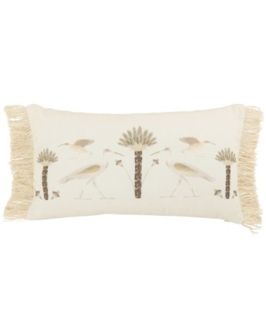 Housse de coussin en coton imprimé tropical 30x50