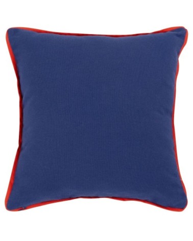 Housse de coussin en coton imprimé graphique multicolore