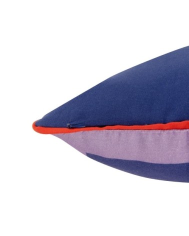 Housse de coussin en coton imprimé graphique multicolore