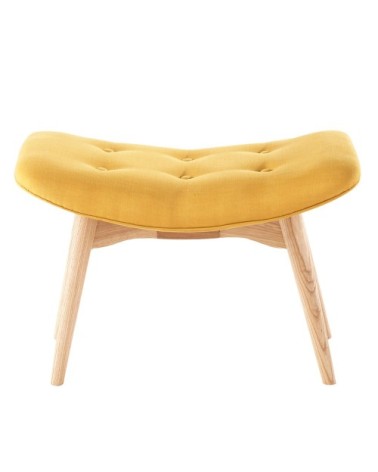 Pouf repose-pieds style scandinave jaune