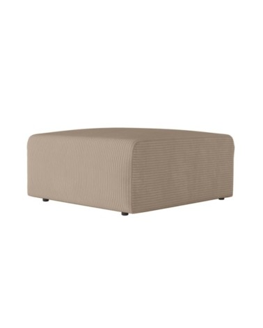 Pouf en velours côtelé - taupe