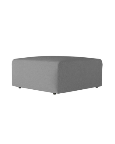Pouf en tissu gris