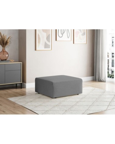 Pouf en tissu gris