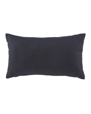 Coussin gris anthracite, caramel et écru 50x30