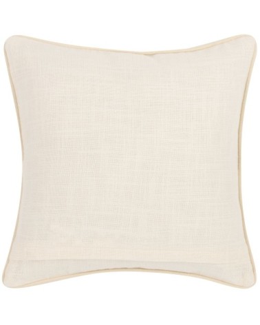 Housse de coussin en coton imprimé jungle écru 40x40