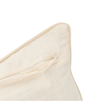 Housse de coussin en coton imprimé jungle écru 40x40